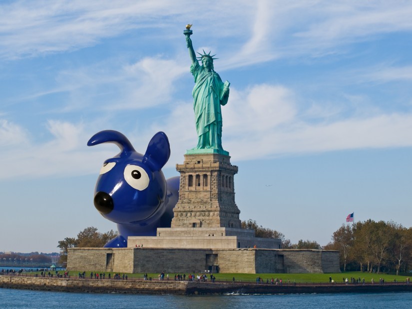 Statue of Liberty seen from the Circle Line ferry, Manhattan, New York